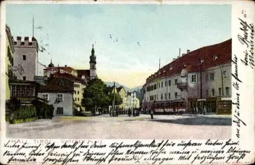 Ak Hall in Tirol, Unterer Platz