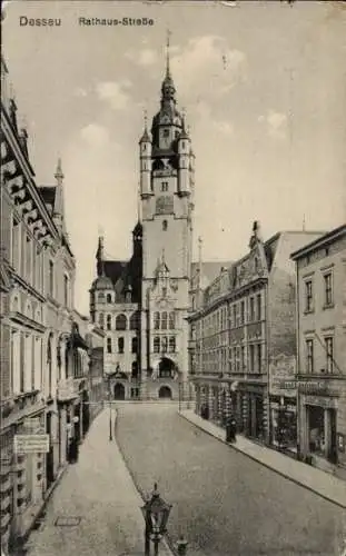 Ak Dessau in Sachsen Anhalt, Rathaus, Rathaus-Straße