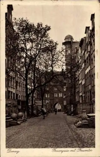 Ak Gdańsk Danzig, Frauengasse mit Frauentor