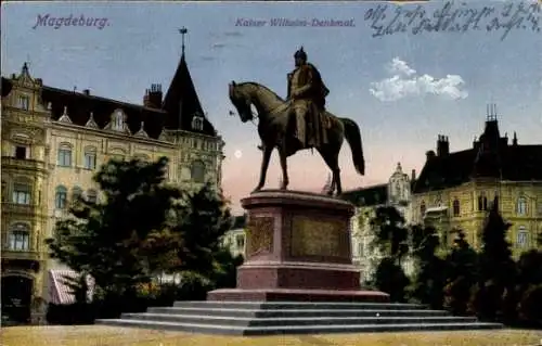 Ak Magdeburg, Kaiser Wilhelm Denkmal