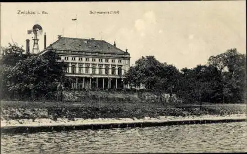Ak Zwickau in Sachsen, Schwanenschloss
