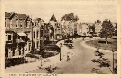 Ak Breda Nordbrabant Niederlande, Engelbrecht van Nassauplein, Wohnhäuser