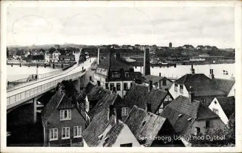 Ak Sønderborg Sonderburg Dänemark, Udsigt mod Dybbol