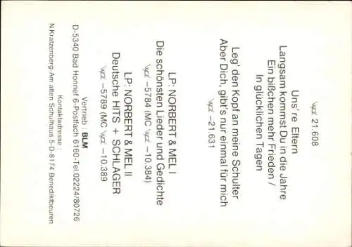 Foto Sänger Norbert K., Portrait, Autogramm