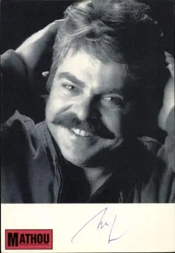 Foto Sänger Mathou, Album Friends, Portrait, Autogramm