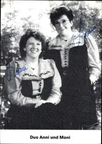 Foto Sängerinnen Duo Anni und Moni, Portrait, Autogramm