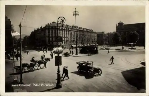 Ak Genève Genf Schweiz, Cornavin Platz