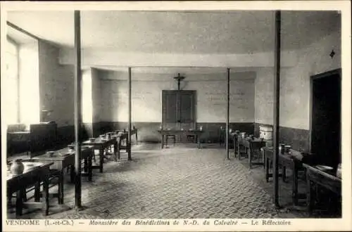Ak Vendôme Loir et Cher, Monastere des Benedictines de N.-D. du Calvaire, Le Reffectoire