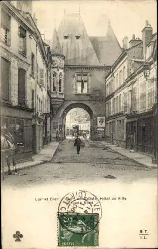 Ak Vendôme Loir et Cher, Stadtansicht, Hotel de Ville, Pferdewagen, Straßenansicht