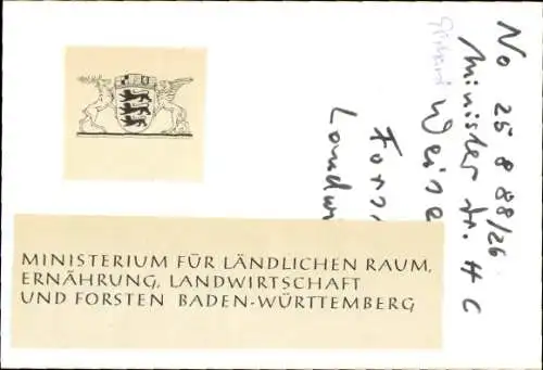 Foto Politiker Gerhard Weiser, Autogramm