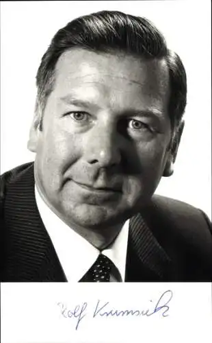 Foto Politiker Rolf Krumsick, Autogramm