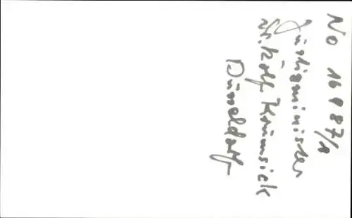 Foto Politiker Rolf Krumsick, Autogramm