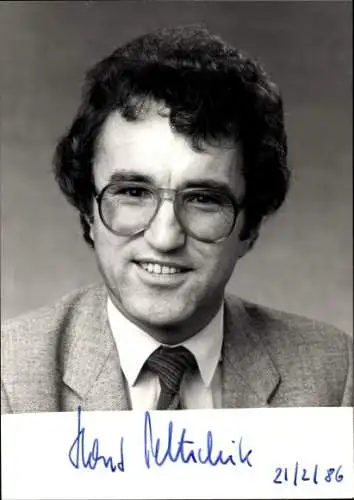 Foto Politiker Horst Teltschik, Autogramm