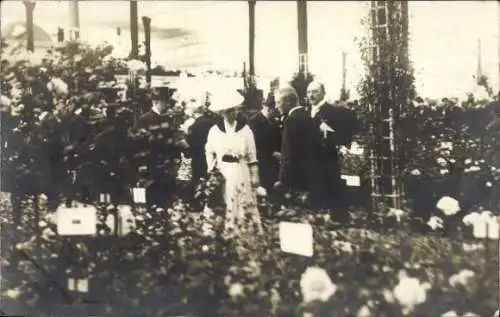 Foto Ak niederländische Königin im Rosengarten