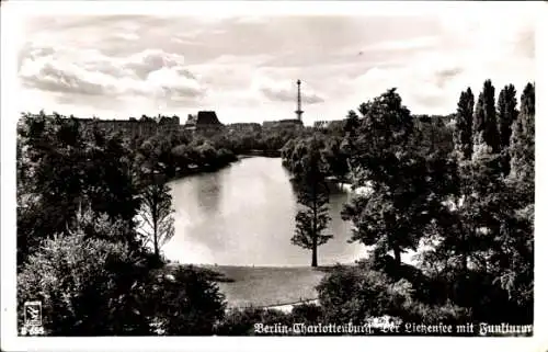 Ak Berlin Charlottenburg, Lietzensee, Funkturm