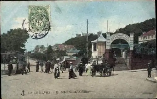 Ak Le Havre Seine Maritime, Raidillon Sainte-Adresse, historische Architektur, Straßenansicht,...