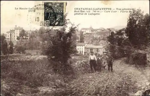 Ak Chavaniac Lafayette Haute Loire, Gesamtansicht, Sud-Est, Cure d'air, Partie du general Lafayette