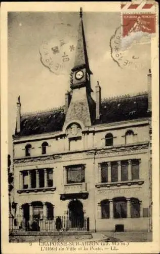 Ak Craponne sur Arzon Haute Loire, Hotel de Ville, Post