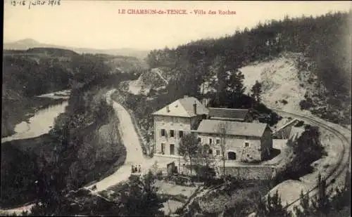 Ak Le Chambon de Tence Haute Loire, Villa des Roches