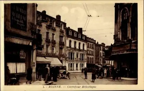 Ak Roanne Loire, Carrefour Helvétique