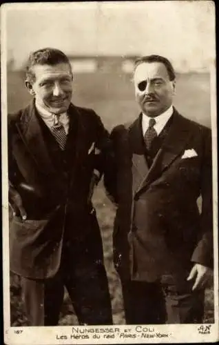 Ak Nungesser et Coli, Les Héros du Raid Paris-New York, Piloten