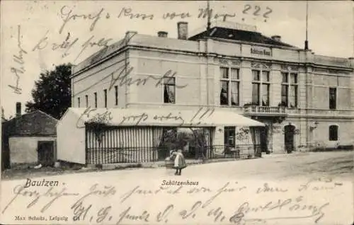 Ak Bautzen in der Oberlausitz, Schützenhaus, Hausansicht, ehemaliges Gebäude
