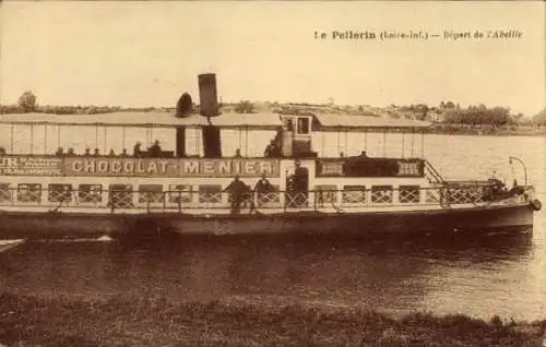 Ak Le Pellerin Loire Atlantique, Depart de l'Abeille, Chocolat-Menier