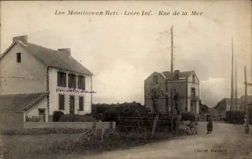 Ak Les Moutiers en Retz Loire Atlantique, Rue de la Mer