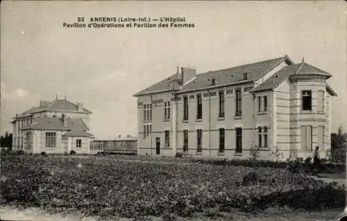 Ak Ancenis Loire-Atlantique, Krankenhaus, Operationspavillon, Frauenpavillon