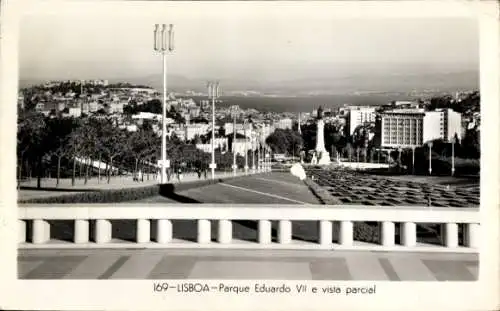 Ak Lisboa Lissabon Portugal, Panorama des Parque Eduardo VII, Stadtansicht, klare Sicht