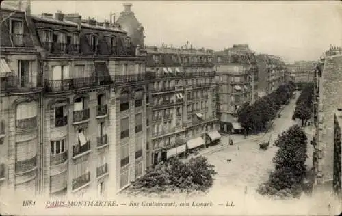 CPA Paris 18e Montmartre, Rue Caulaincourt, coin Lamark