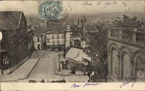 Ak Paris XVIII Montmartre, Teilansicht