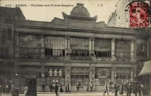 Ak Paris IX, Théâtre des Folies-Bergère
