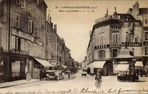CPA Lons-le-Saunier Jura, Rue Lecourbe