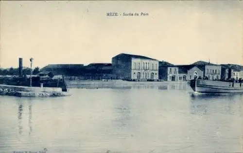 Ak Meze Herault, Hafenausfahrt