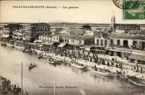 Ak Palavas les Flots Hérault, Gesamtansicht