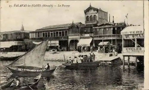 Ak Palavas les Flots Hérault, Passeur