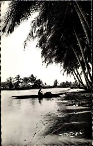 Ak Afrique Noire, Bords de lagune, Kanu