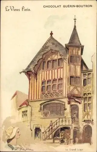 Künstler Litho Robida, Albert, Paris, Chocolat Guerin Boutron, Reklame, le Grand Logis