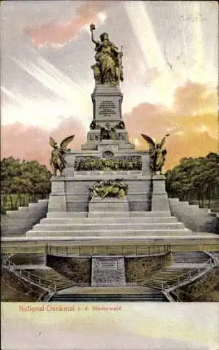 Ak Rüdesheim am Rhein, Niederwald Nationaldenkmal