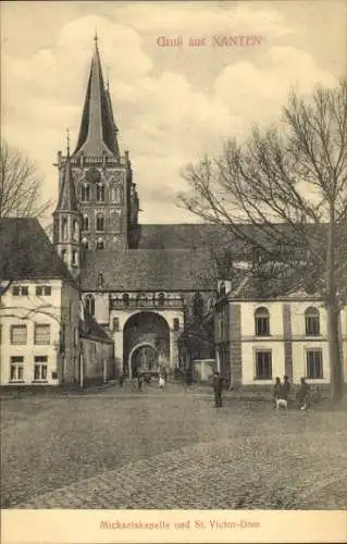 Ak Xanten am Niederrhein, Michaelskapelle und St Victor Dom