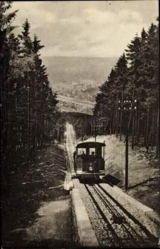 Ak Heidelberg am Neckar, Der neue elektrische Bahn nach dem Königstuhl