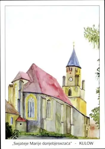 Künstler Ak Nawka, Achim, Wittichenau in der Oberlausitz, Katholische Pfarrkirche