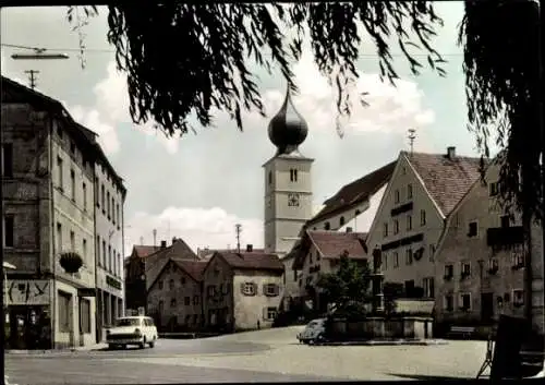 Ak Ruhmannsfelden im Bayerischen Wald, Marktplatz