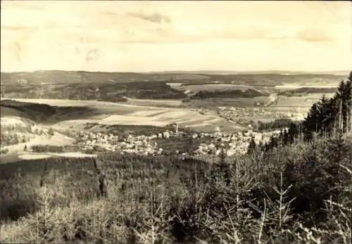 Ak Burg Gräfenrode Karben Hessen, Panoramablick, Landschaft, Dörfer, Wolken, Bäume, Urlaub