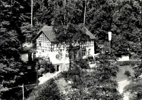 Ak Kirnitzschtal Bad Schandau Sächsische Schweiz, HOG Waldhäus'l, Haus im Wald, bewaldete Umgebun