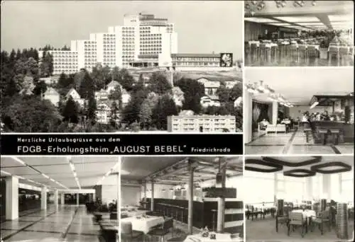 Ak Friedrichroda im Thüringer Wald, FDGB-Erholungsheim AUGUST BEBEL, Empfangshalle, Mehrzwecksaal