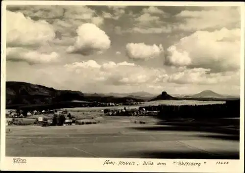 Ak Sächsische Schweiz, Blick vom Wolfsberg, Hahn 13425