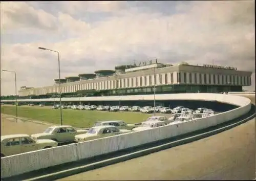 Ak Leningrad Sankt Petersburg Russland, Pulkovo Flughafen, 1973, Architektur, Autos, Wolken