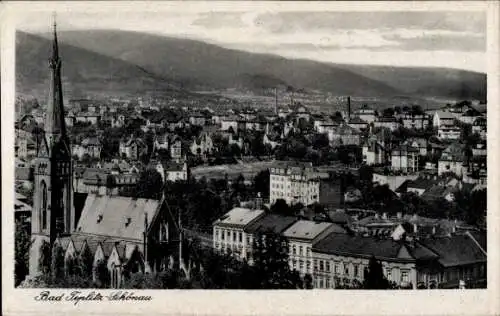 Ak Teplice Teplitz Schönau Reg. Aussig, Totalansicht der Stadt